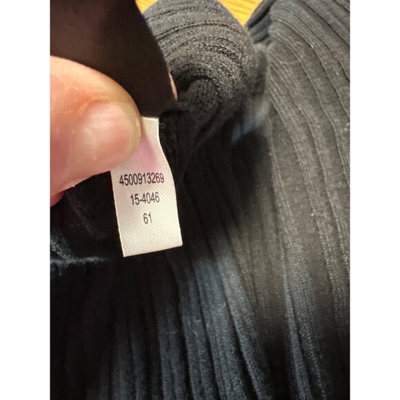 White House Black Market Black Open Front Ribbed Cardigan Sweater M - Picture 5 of 6